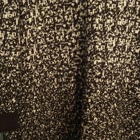 Athleta extra long black/white open cardigan - small - wool/cashmere blend - Picture 9 of 9